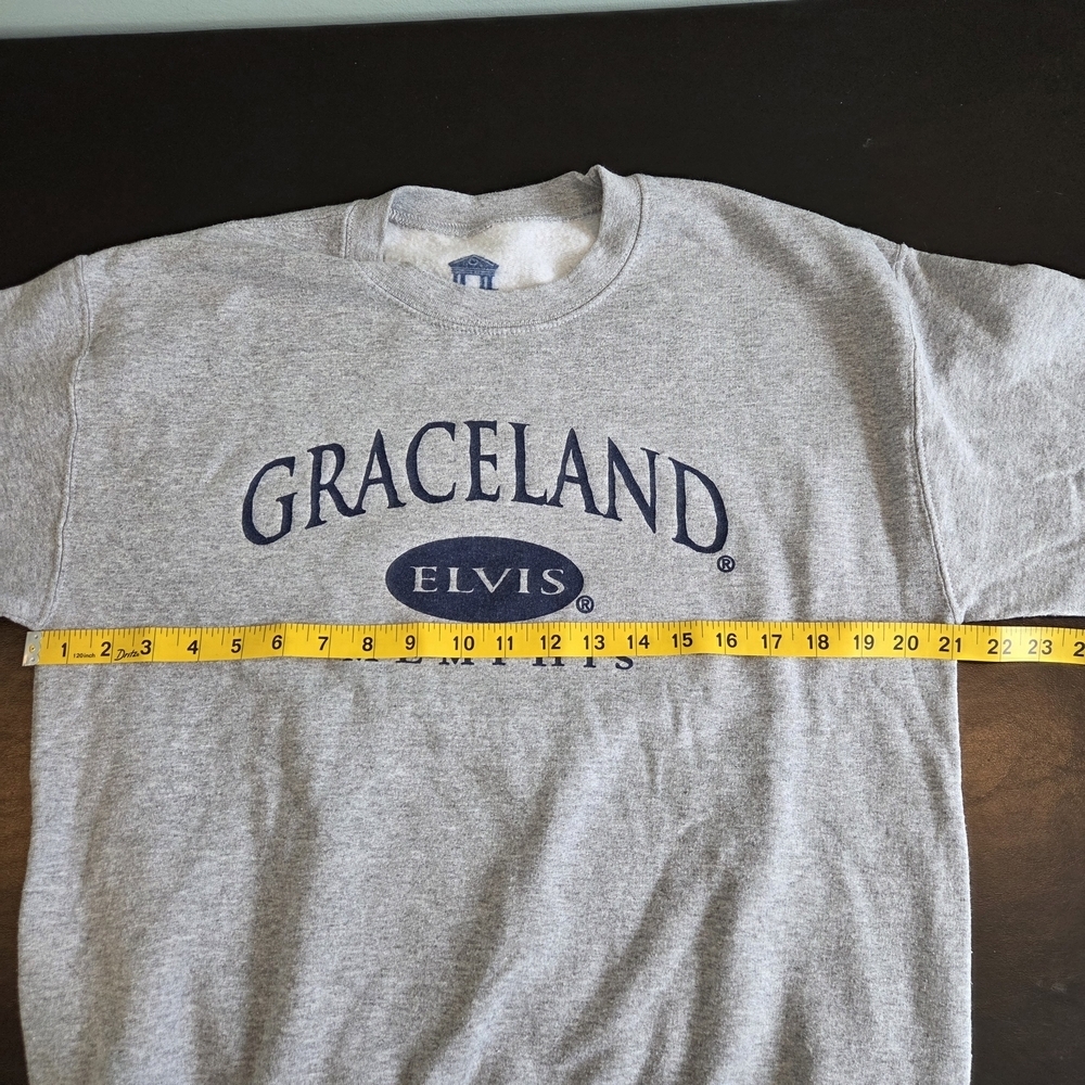 Vintage Graceland Elvis Memphis Sweatshirt Gray - Picture 6 of 8